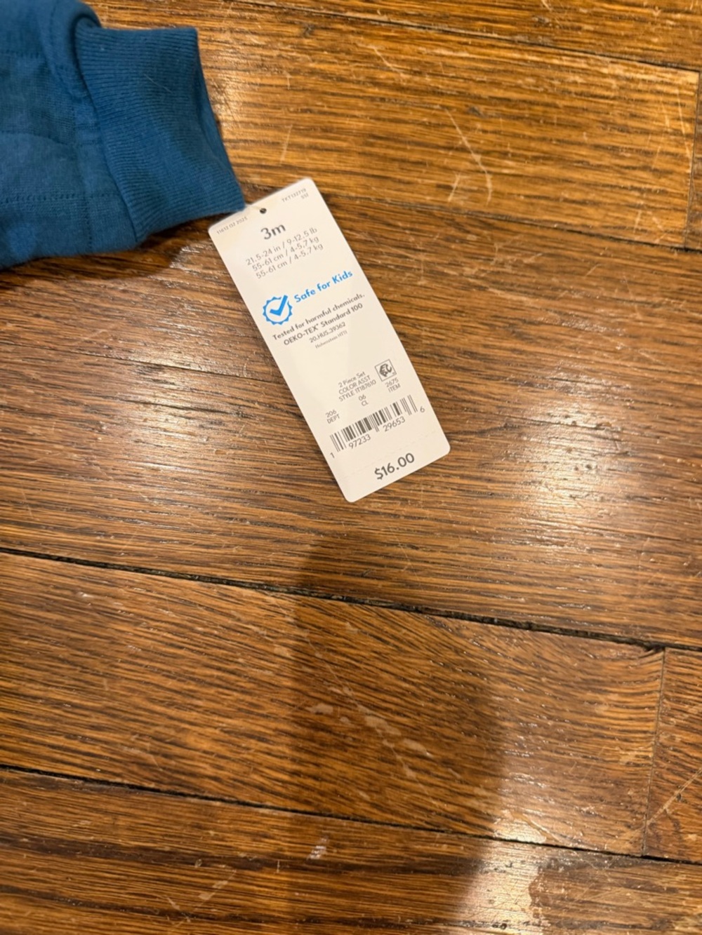 Carter's Teal Quilted Hooded Jacket - Picture 9 of 11